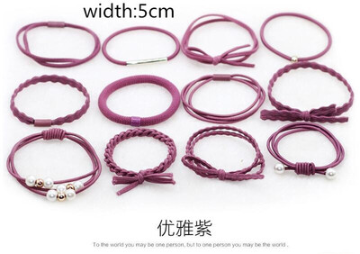 

New Fashion Headbands Womens Hair Accessories Hair Bands for FemaleGirl Hairband Hair Rope Rubber Band 12 PCs