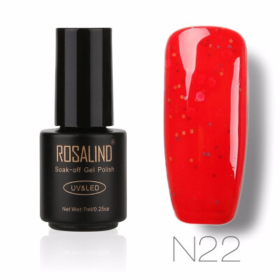 

ROSALIND Gel 1S 7ml N01-24 Cheese Series Nail Gel Polish UV LED Glitter Manicure Nail Art Semi Permanent Soak Off gel lacquer