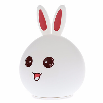 

USB Lovely Rabbit Silicone LED Night Light Handheld size&standing design Bouncy design 7 colors changeable warm white light