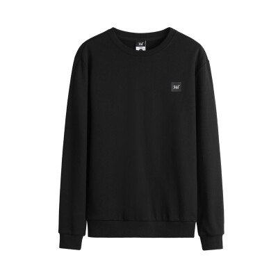 

361 Degree Sports Sweatshirt Mens 2018 Autumn New Pullover Long Sleeve Round Neck Knit 651834801-5 Basic Black 3XL