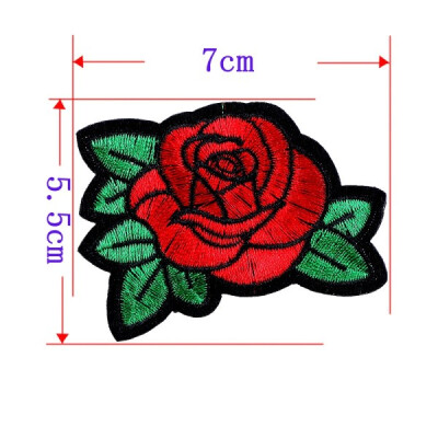 

1 pcslot Embroidered Patches Big Pink Flowers Sequin Patch Iron On Fabric Badge Sew On Clothes Appliques DIY Wedding Stickers