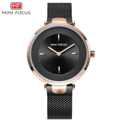 

MINI FOCUS Fashion Stainless Steel Strap Women Quartz Watch MF0195L