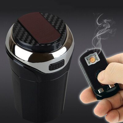 

Digaron car ashtray creative personality ashtray with ignition cigarette lighter multi-function mens car interior with ashtray car supplies black red high version