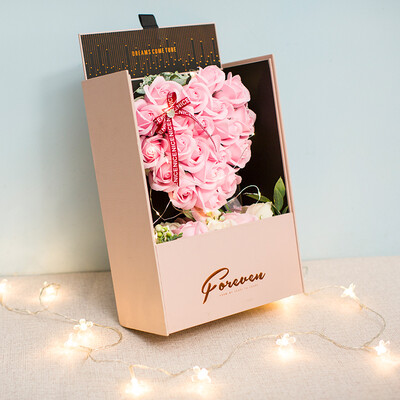 

Star Soap Flower Flower Gift Box Bordeaux Heart Heart Gift Box Pink