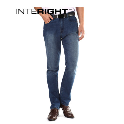 

INTERIGHT fit comfortable straight men's jeans 30 yards S denim blue