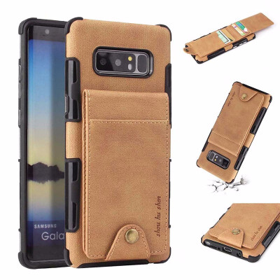 

SHS Phone Case For Samsung Galaxy S8S8 PlusNote 8 Fashion Linen Clasp Card slot Multifunctional Wallet Full Cover