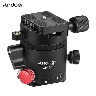 

Andoer DH55 Indexing Rotator HDR Panorama Panoramic Ball Head with 14" Quick Release Plate Bubble Level Bag Aluminum Alloy Max