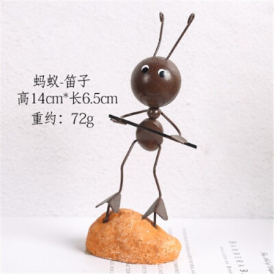 

Creative cute iron ant small furnishings home miniature garden accessories living room bookcase home decoration animal crafts