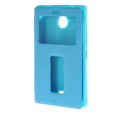 

MOONCASE Side Flip Hard board Slim Leather Bracket Window чехол для Cover Nokia Lumia X2 X+ X2DS синий