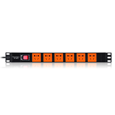 

PowerSync) MPDU16EN0030 PDU 6-bit cabinet power socket board wiring board black with orange 3 meters