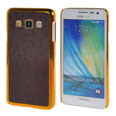 

MOONCASE Galsxy A3 Case Gold Chrome Scale films Style Hard Back Case Cover for Samsung Galsxy A3 Purple