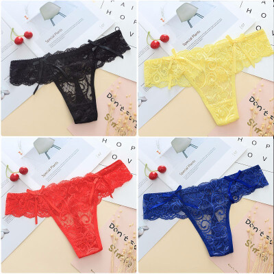 

Lbellagiovanna 4 pack girls ultra-thin lace thong Panties female G-strigs seamless Underwear intimate sexy bragas XXS-M underpant