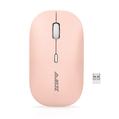 

Black Jazz AJAZZ I18 24G Wireless Mouse Cherry Blossom Pink Cute Ultra-thin Portable Home Office Games Boys&Girls Apple Mac Laptop Mini Mute