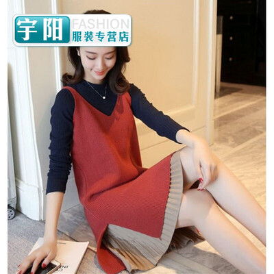 

Spring womens knit early spring&autumn two-piece suit base skirt spring 2017 new