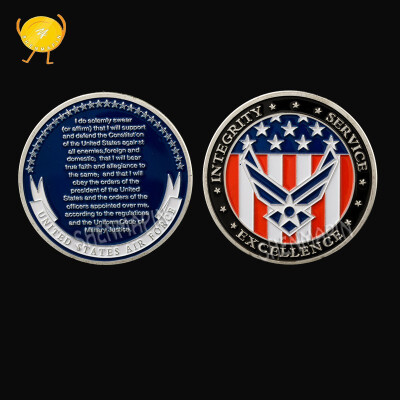 

US Air force commemorative challenge coin high quality silver plated coins collection gifts