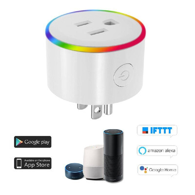 

WiFi Smart Plug LED Indicator Voice Control for Amazon Alexa&for Google Home