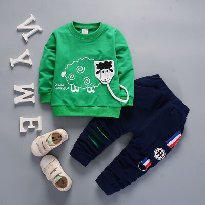 

Spring Autumn Boys Clothing Sets Kids Sports Suit Children Tracksuit Girls T-shirt Pant Baby Sweatshirt Cartoon Casual Clothes