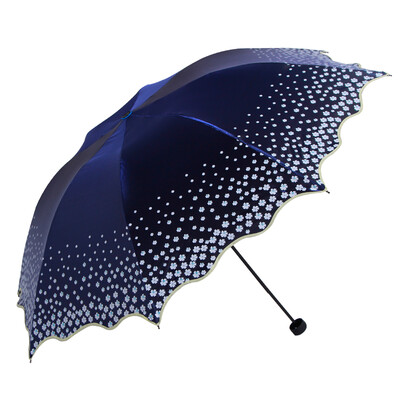 

Paradise umbrella sunny umbrella folding LHCS4 purple blue vinyl shade sunscreen color change flash craft lady umbrella