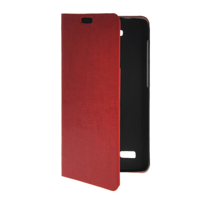 

MOONCASE Slim Leather Side Flip Wallet Card Slot Pouch with Kickstand Shell Back чехол для Huawei Honor Holly Red