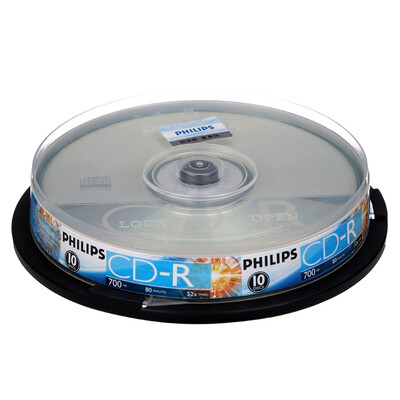 

Philips PHILIPS CD-R 52 speed 700M barrels of 10 burn discs