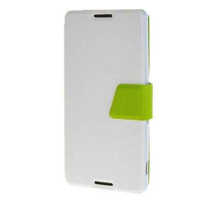 

MOONCASE Xperia Z4 , Leather Flip Bracket Back ЧЕХОЛ ДЛЯ Sony Xperia Z4 White Green