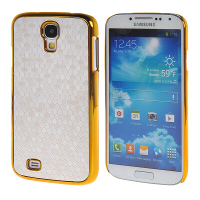 

MOONCASE Galsxy S4 Case Gold Chrome Scale films Style Hard Back Case Cover for Samsung Galsxy S4 I9500 White