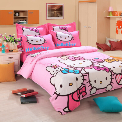 

Cute Cartoon 4PCS Bedding Set for Adult Children Bed Linen with Duvet Cover/Bed Sheet/Pillowcases Twin/Full/Queen Size