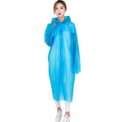 

Yuhang YUHANG thick disposable raincoat front open button travel travel disposable poncho reusable color random VA611 3 pieces bag