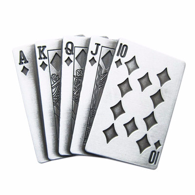 

New Royal Flush Poker Cards Casino Vintage Belt Buckle Gurtelschnalle Boucle de ceinture