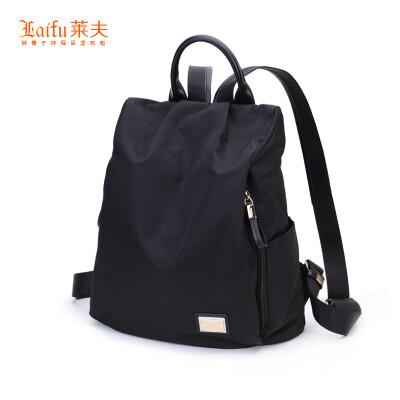 

Leif shoulder bag female personality anti-theft Oxford cloth backpack Korean version of the tide leisure bag black 71213