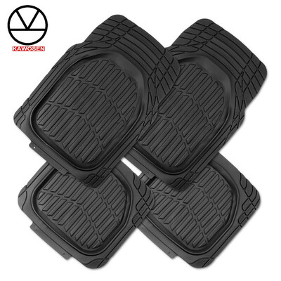 

KAWOSENCar Floor Mats For Toyota 2018 New Arrival Rubber Universal Black Front Rear Car Floor Mats Car-styling Protector