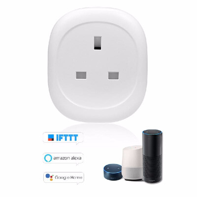 

Wifi Smart Socket with Energy Monitoring Function Big OnOff Switch Button Smart Alexa Outlet Support APP Remote Control Timing Fu