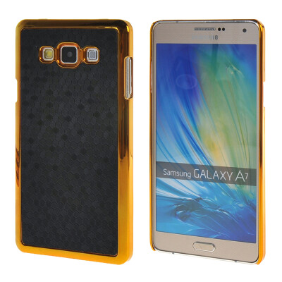 

MOONCASE Galsxy A7 Case Gold Chrome Scale films Style Hard Back Case Cover for Samsung Galsxy A7 Black