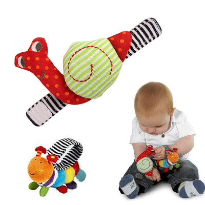 

2 x Wrist Baby Rattles Newborn Baby Toys Cute Animal Wrist Strap With Rattle Educational Infant Toys For 0-12 Months