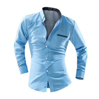 

Zogaa New Mens Shirt Business Casual Long Sleeve
