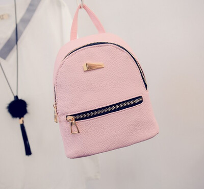 

2018 New Small Women Backpack Korean Fashion Bag Casual PU Shoulder Rucksack Female Student Mochila Travel