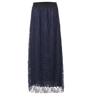 

Summer Fashion Women Lace Layered Hitched Maxi Skirt A Line Gypsy Boho Long Asymmetric Dress