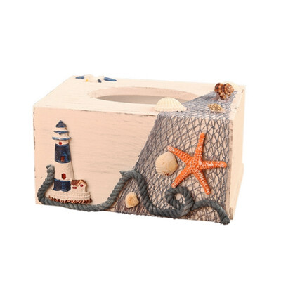 

UpperX Mediterranean Style Creative Tissue Box Lighthouse Starfish
