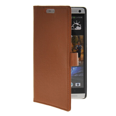 

MOONCASE Slim Leather Flip Wallet Card Pouch with Kickstand Shell Back ЧЕХОЛ ДЛЯ HTC One Max T6 Brown