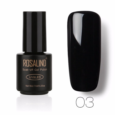 

ROSALIND Gel 1 Black Bottle 7ML Pure Color 58 Colors 01-58 Gel Nail Polish Soak Off Nail Art Semi-Premanent UV LED Gel Lacquer