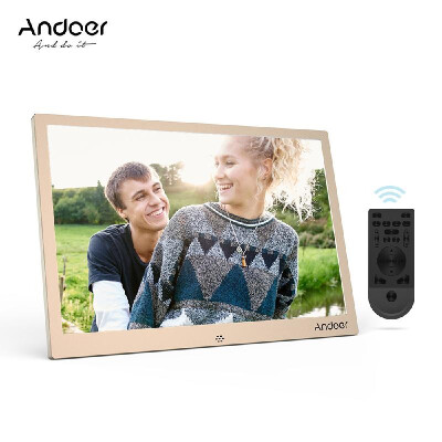 

Andoer 12inch Led Digital Photo Frame 1280 800 Resolution Support 1080p Video Random Play Aluminum Alloy with Remote Control Chr