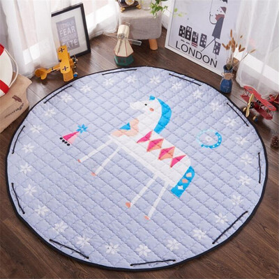 

Cartoon Animals Elephant Lion Bear Rabbit Baby Developing Crawling Play Mats Blanket as Kids Toys Storage Bag Nordic Style Toys