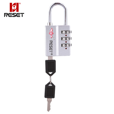 

RESET RST-049 can retrieve the password box lock padlock European customs TSA password lock silver abroad luggage lock