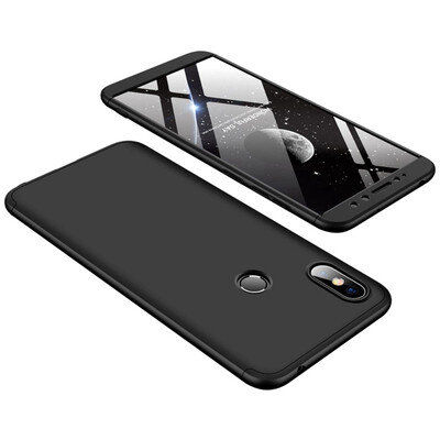

MOONCASE Three-parts structure design Full Protection Hard Plastic Combination Case for Xiaomi Redmi S2 Black