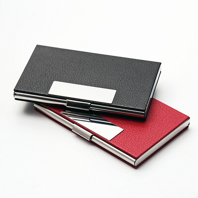 

Jinlongxing Glosen business portable business card holder PU fashion portable business card box men&women card package 9310 black