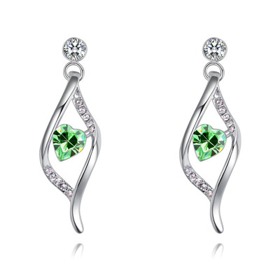 

Heart Crystal from Austrian Drop Earrings For Women Fashion Jewelry Valentines Day Gift High Quality Accessories 28903