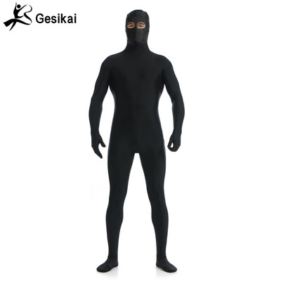 

Gesikai Mens Open Eyes Zentai Full Bodysuit Custom Made Back Zipper Second Skin Tights Suit Fancy Halloween Costumes