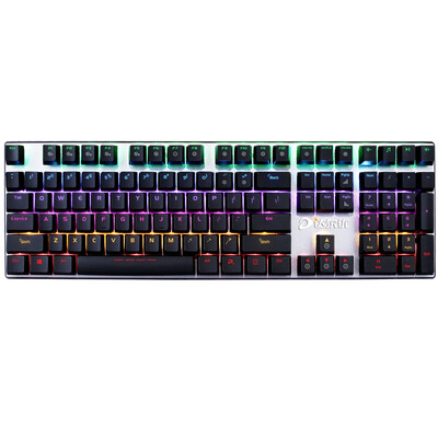 

dare-u 108 key mechanical alloy version of the game backlit mechanical keyboard black silver black axis