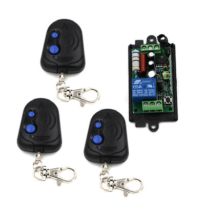 

MITI RF Wireless 220V Remote Control Switch 1CH Interruptor 10A 1Receiver&3Transmitter Light Lamp LED SMD A ON B OFF