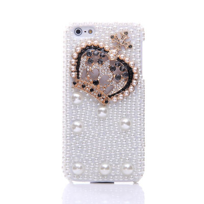 

Mixed Pattern Beautiful Rhinestone Series Hard Case Cover For Apple iPhone 5 5S/ 4 4S PEARL CROWN